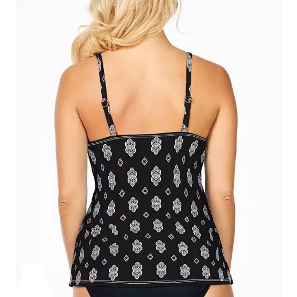 ISLAND ESCAPE White Sands Cali Printed Tankini Top - Picture 2 of 8